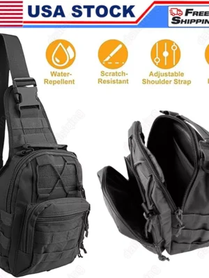 Outdoor Tactical Sling Bag Military MOLLE Crossbody Pack Chest Shoulder Backpack