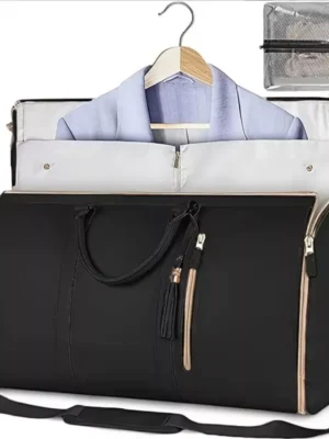 Garment Bags Travel 2 in 1 Suit Bag Men Women 20" Garment Duffle Bag Black