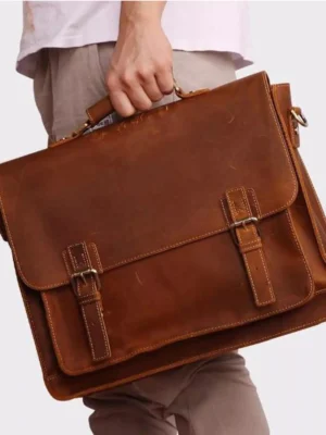 Premium buffalo Leather bag | Computer Buffalo Hunter Leather Laptop Bag
