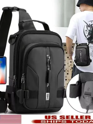 Waterproof Men Women Sling Bag Chest Fanny Cross Body Travel Shoulder Backpack